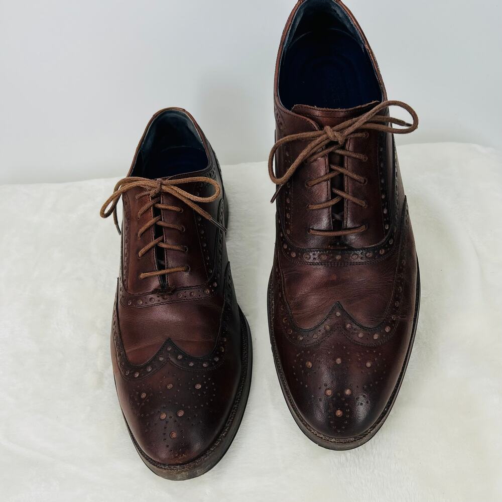 COLE HAAN Men's Brown Oxford Dress Shoes 9.5   Office   Dressy  Professional